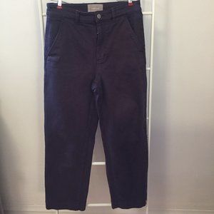 Everlane Straight Leg Crop - Purple, Size 4